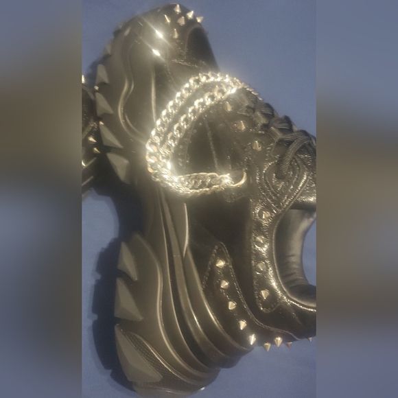 Asos Designs Studded & Chained Chunky Shoes, NWOT, MENS 10 - Picture 7 of 10